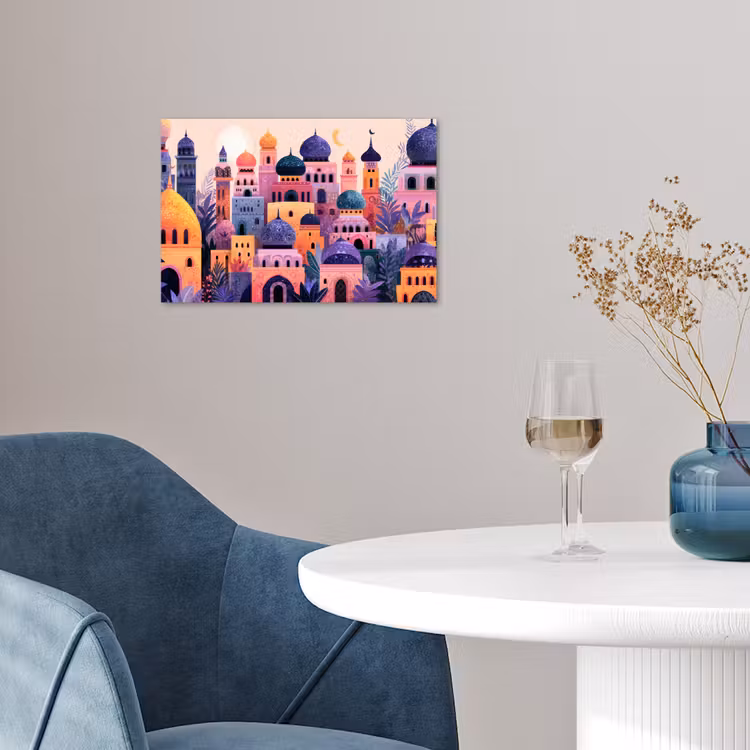 Poster – Kleurrijke stad - Zon - Islamitisch — 4