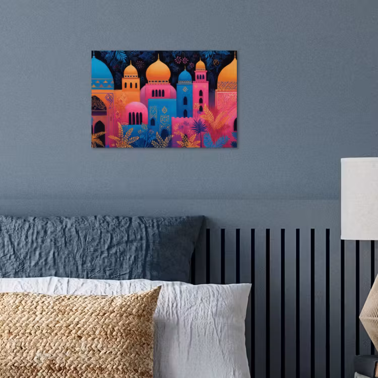 Poster – Kleurrijk - Stad - Nacht - Islamitisch — 3