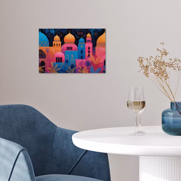 Poster – Kleurrijk - Stad - Nacht - Islamitisch — 4