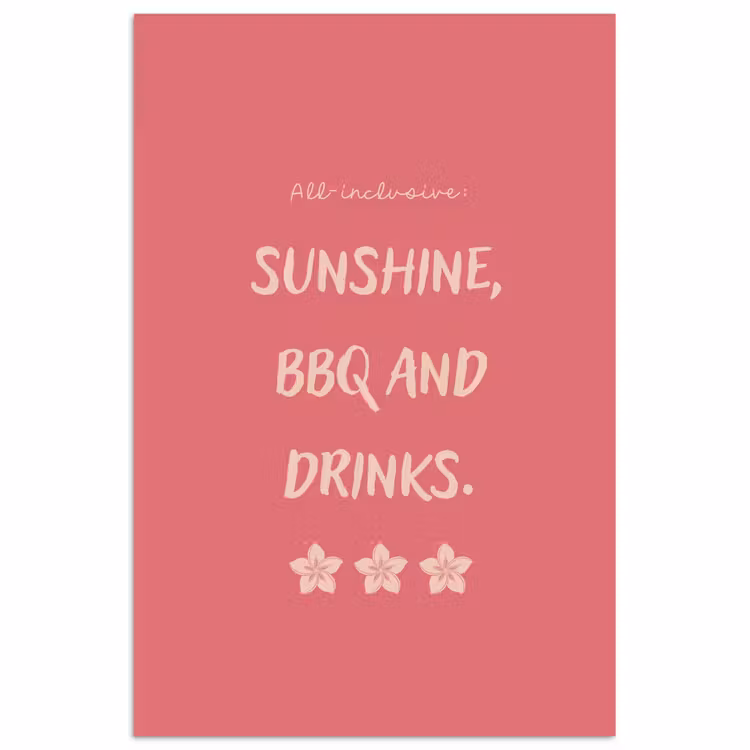 Poster – All Inclusive Sunshine Bbq And Drinks