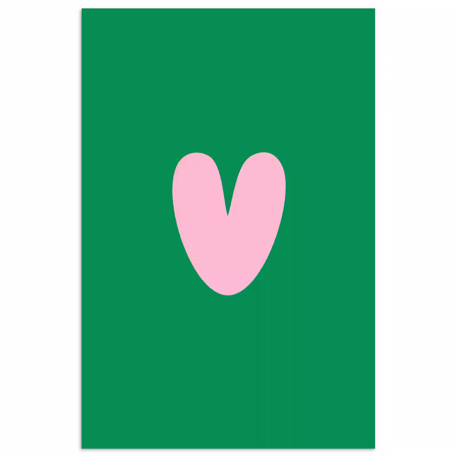 Poster – Groen - Hart - Minimalistisch - Valentijn — 1