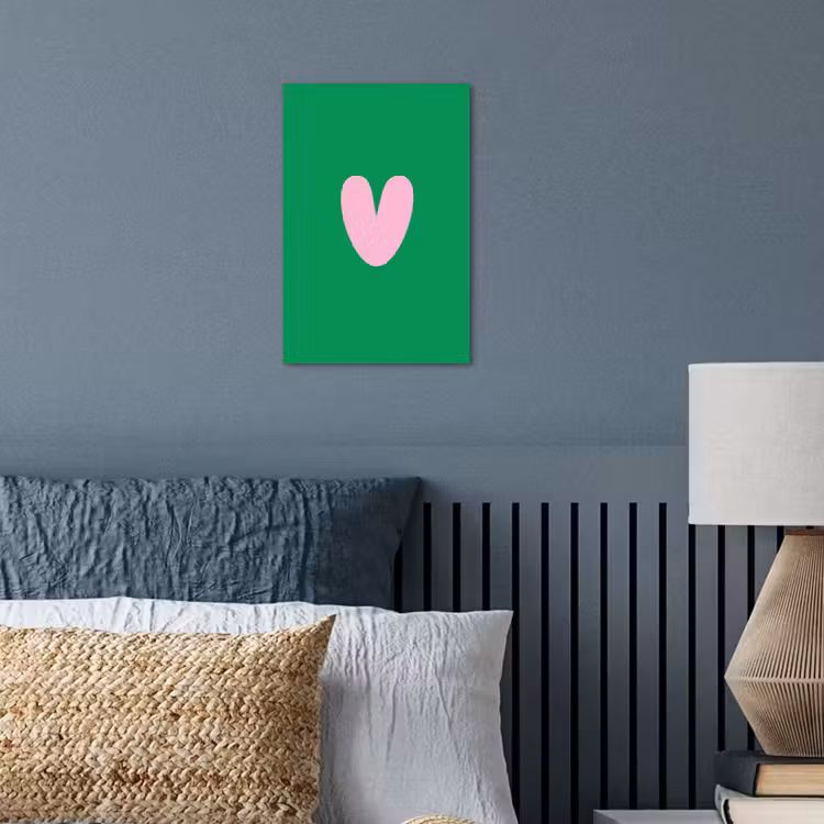 Poster – Groen - Hart - Minimalistisch - Valentijn — 3
