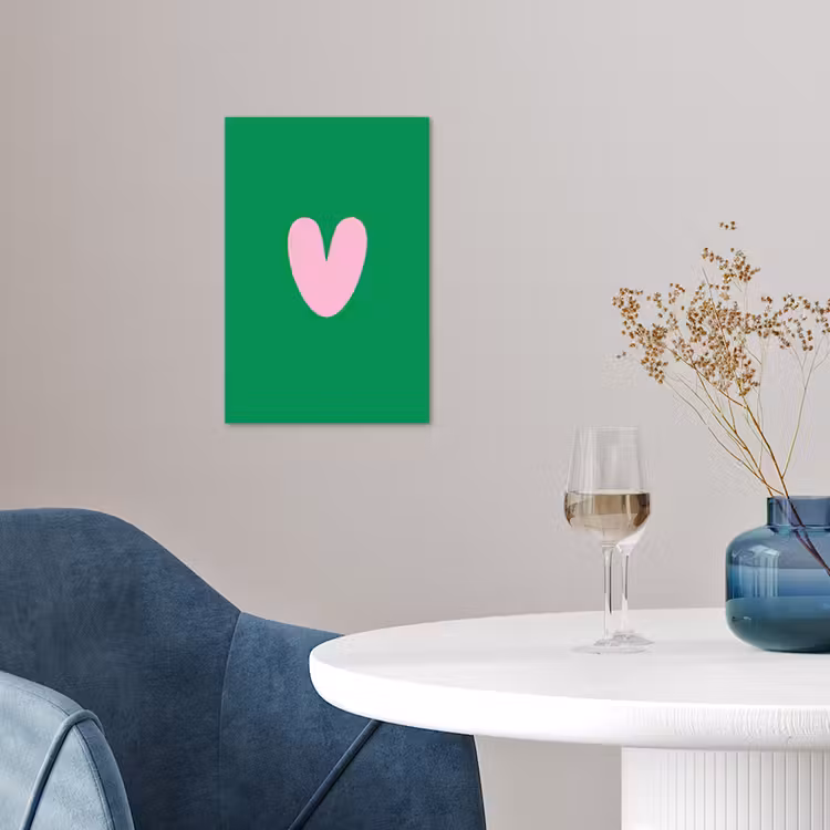 Poster – Groen - Hart - Minimalistisch - Valentijn — 4