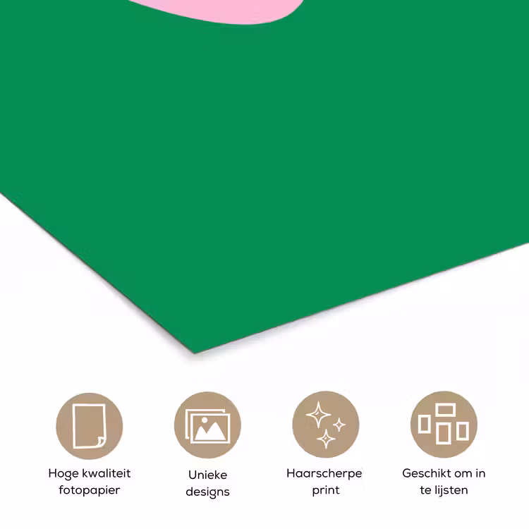 Poster – Groen - Hart - Minimalistisch - Valentijn — 5