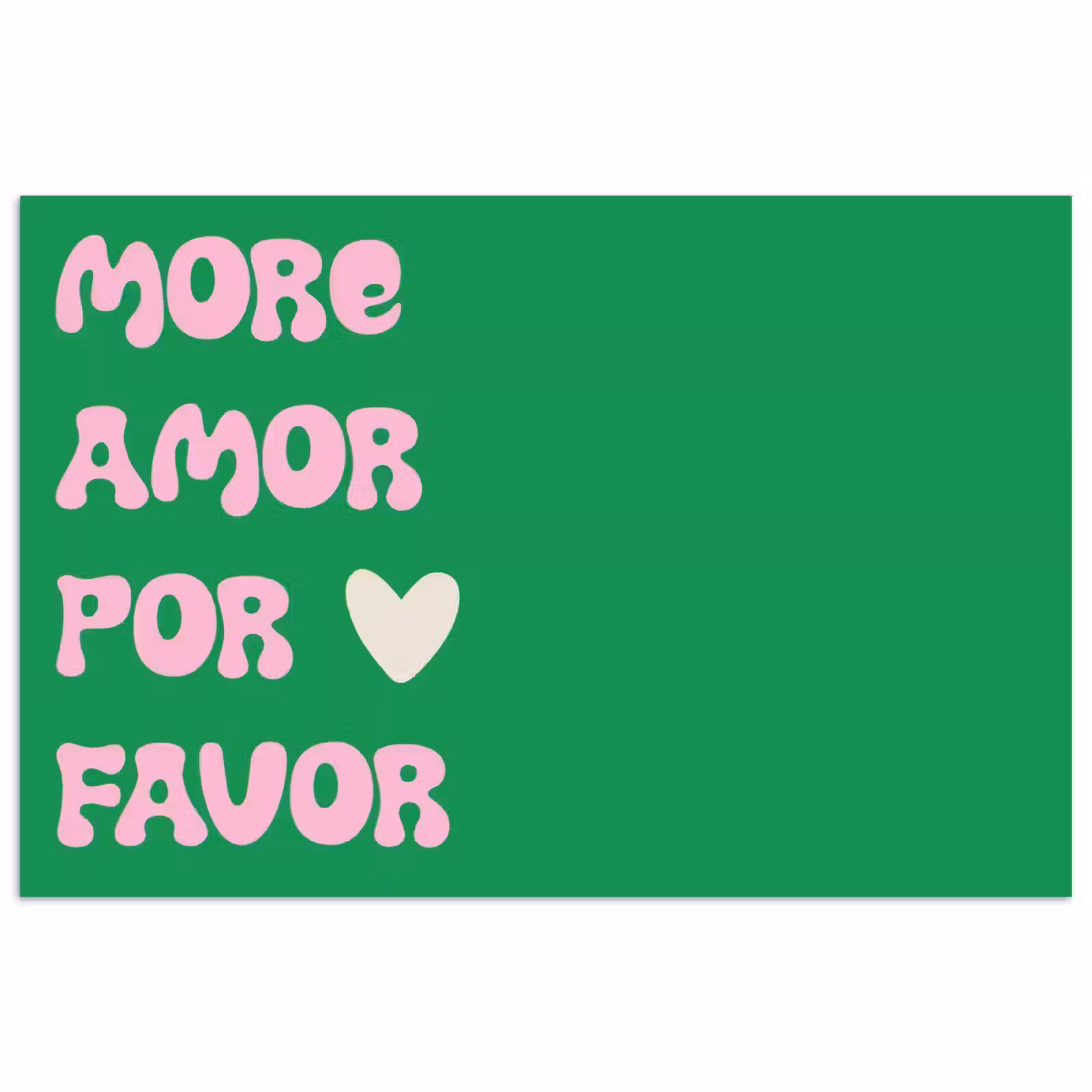 Poster – Amor - Valentijn - Groen - Tekst — 1