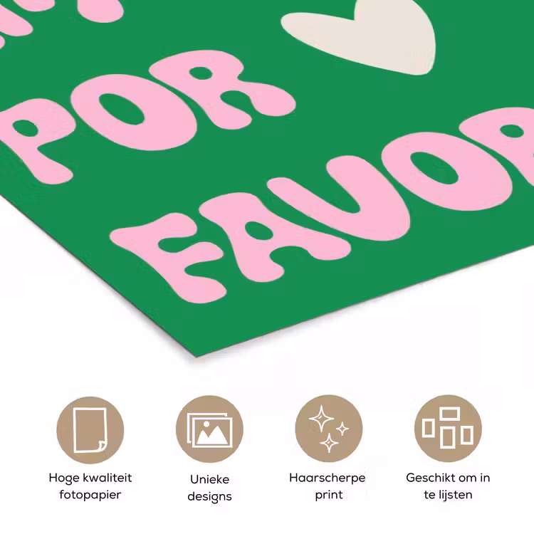 Poster – Amor - Valentijn - Groen - Tekst — 5