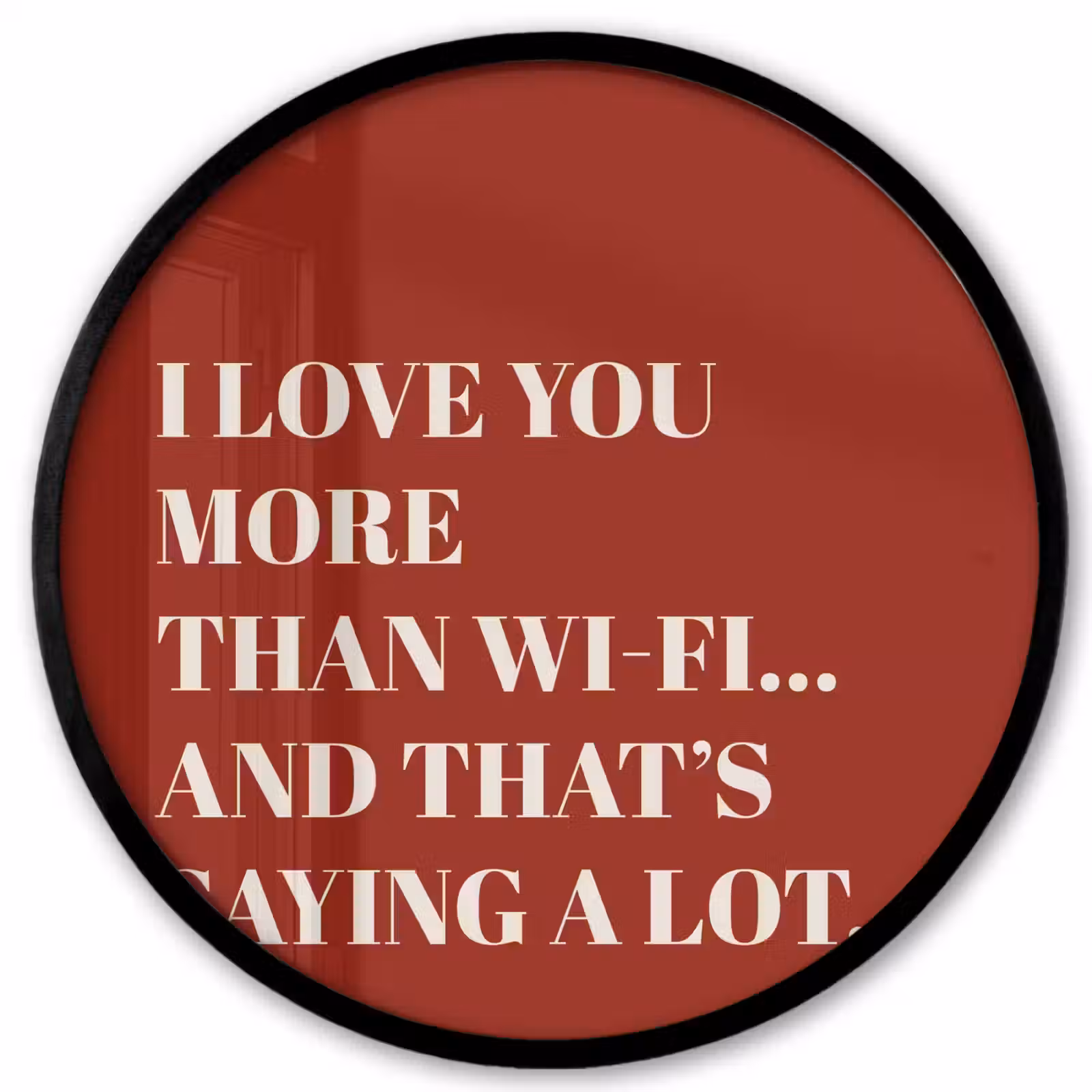 Ronde fotolijst - Rood - Quote - Liefde — 1