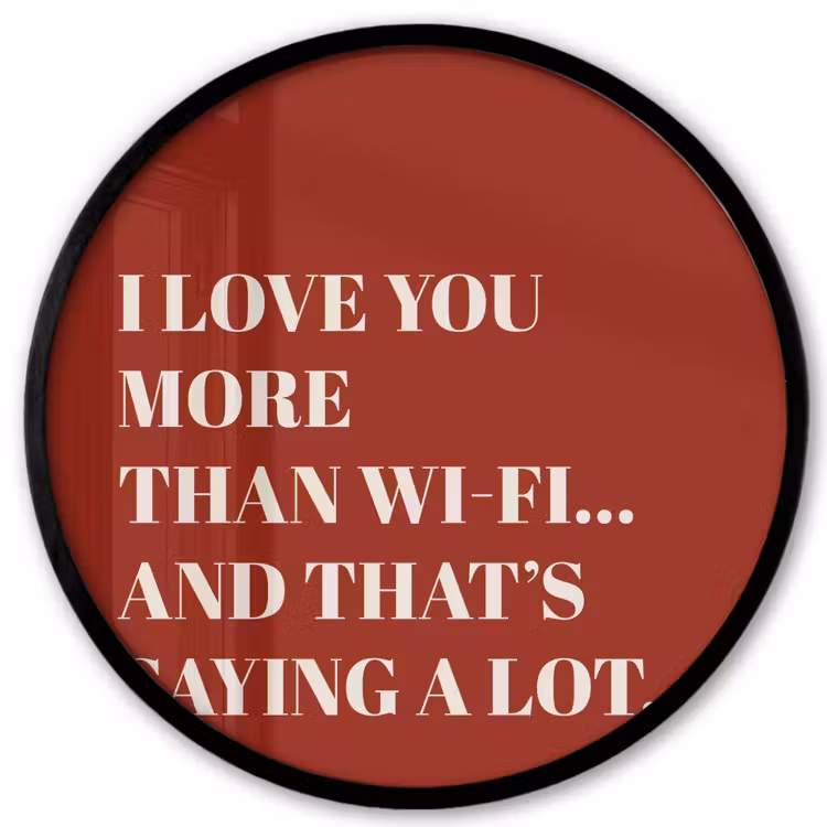 Ronde fotolijst - Rood - Quote - Liefde — 1