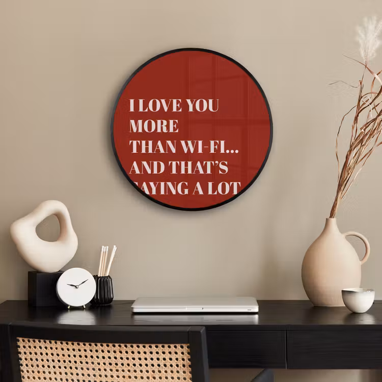 Ronde fotolijst - Rood - Quote - Liefde — 3