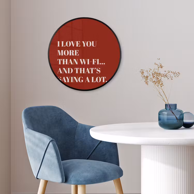 Ronde fotolijst - Rood - Quote - Liefde — 4