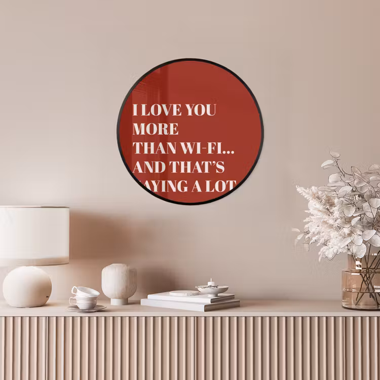 Ronde fotolijst - Rood - Quote - Liefde — 5
