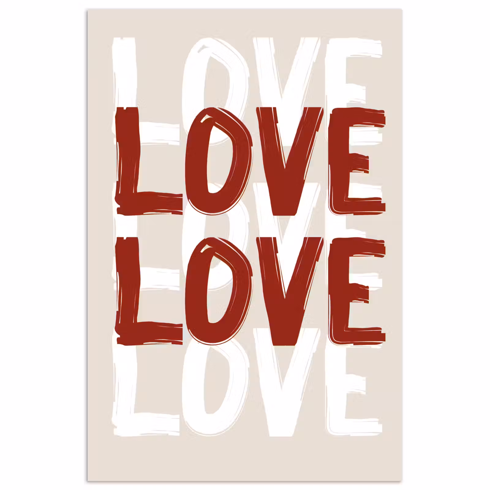 Poster – Love - Rood - Tekst — 1