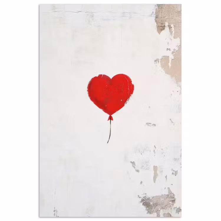 Poster – Ballon - Rood - Hart — 1