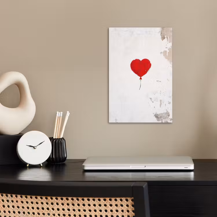 Poster – Ballon - Rood - Hart — 2
