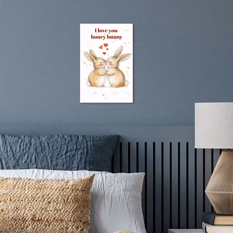 Poster – Liefde - Rood - konijn — 3
