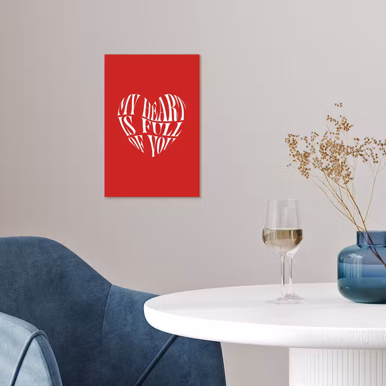 Poster - Rood - Hart- Tekst - Valentijn — 4