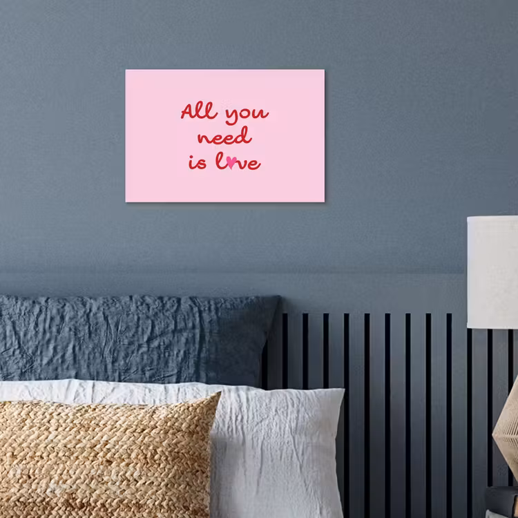 Poster - Tekst - Roze - Love - Hart — 3