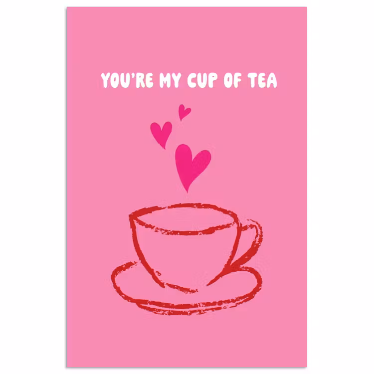 Poster - Thee - Roze - Valentijn - Tekst — 1