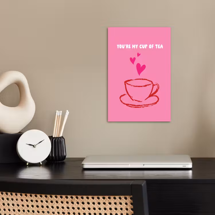 Poster - Thee - Roze - Valentijn - Tekst — 2