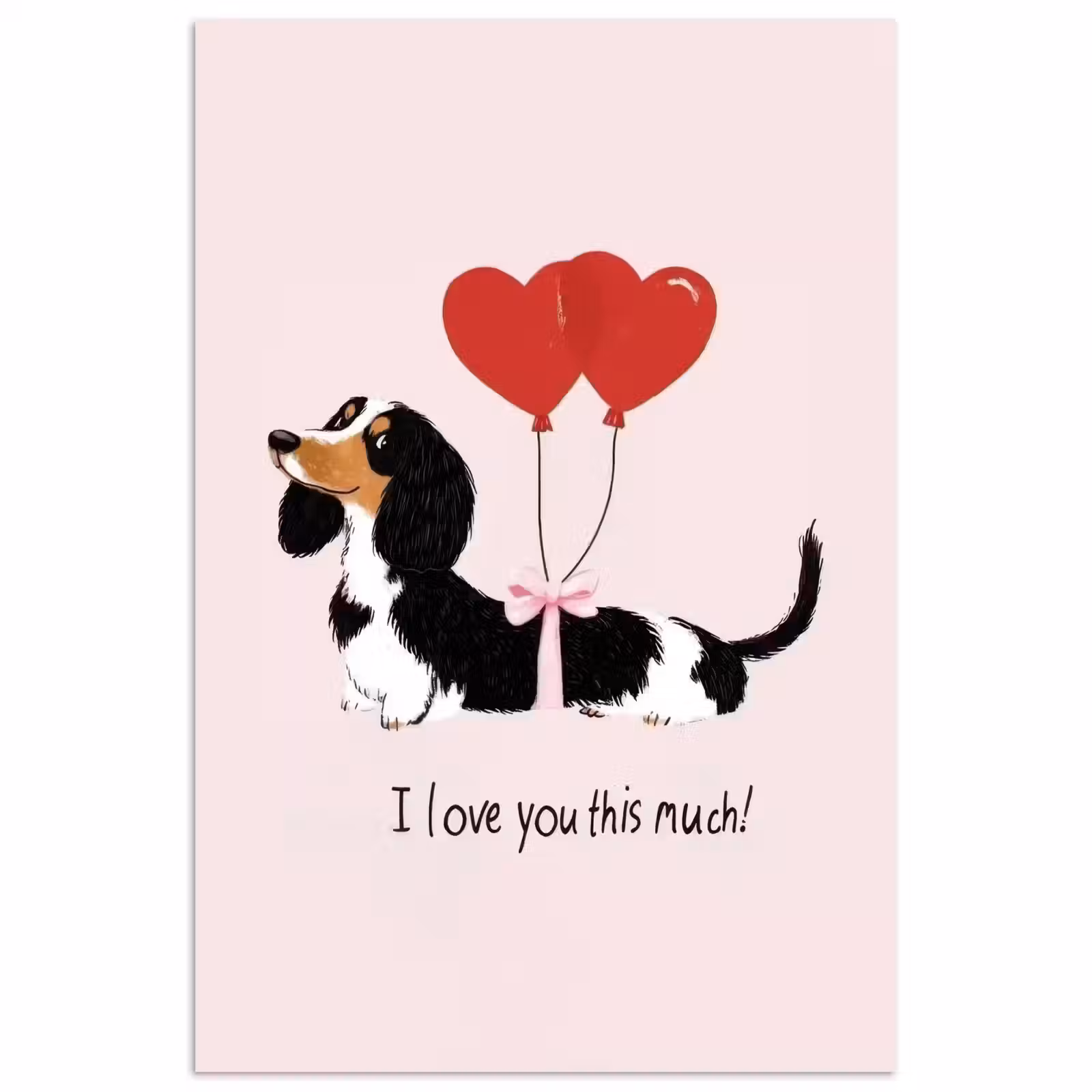 Poster – Hond - Teckel - Valentijn - Love — 1
