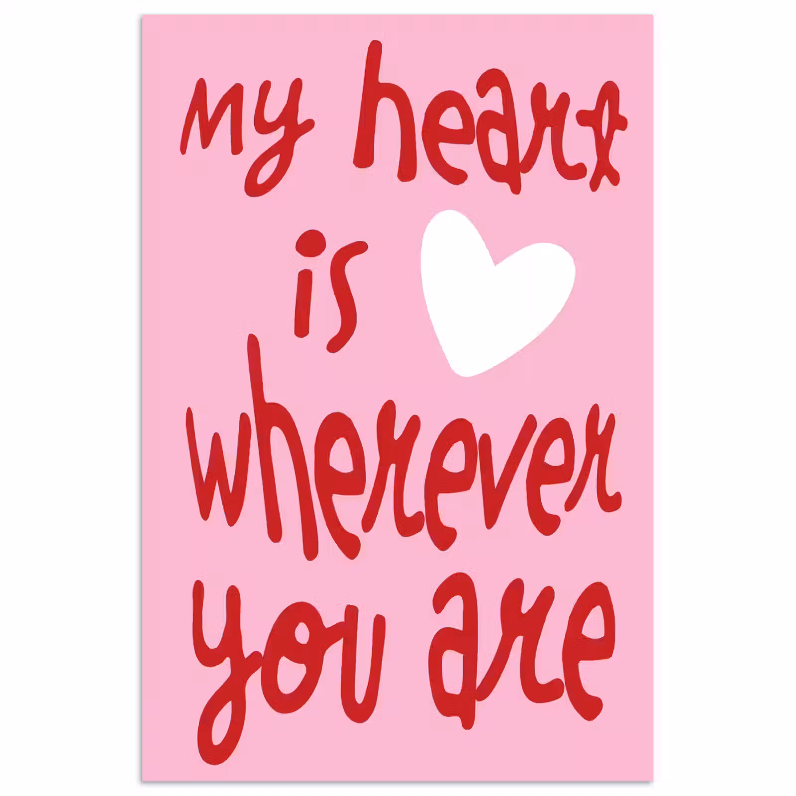 Poster - Valentijn - Hart - Liefde - Roze — 1