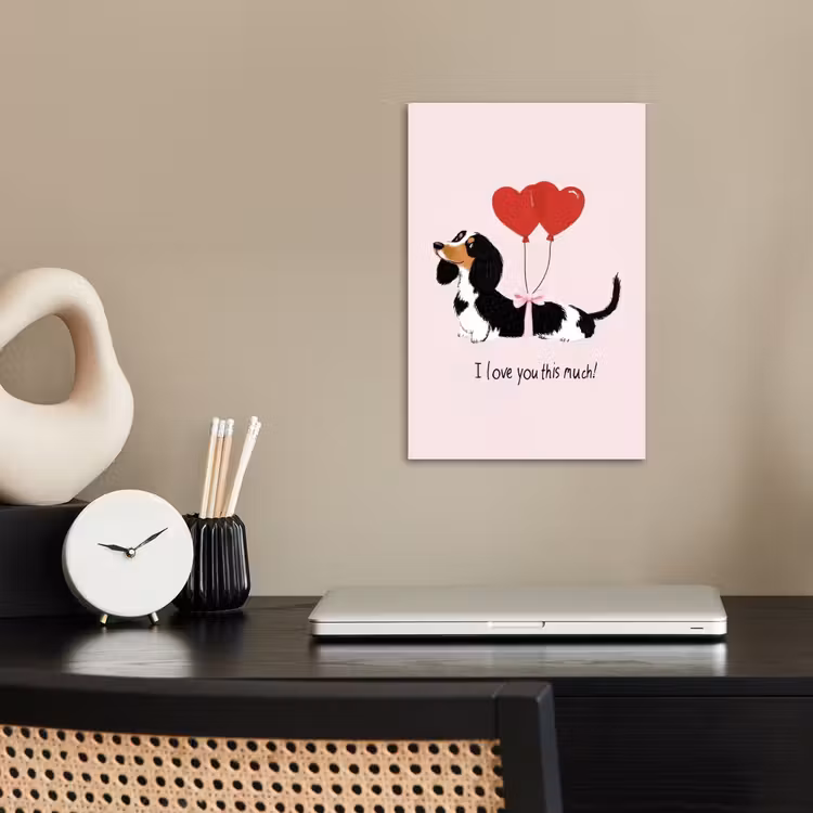 Poster – Hond - Teckel - Valentijn - Love — 2