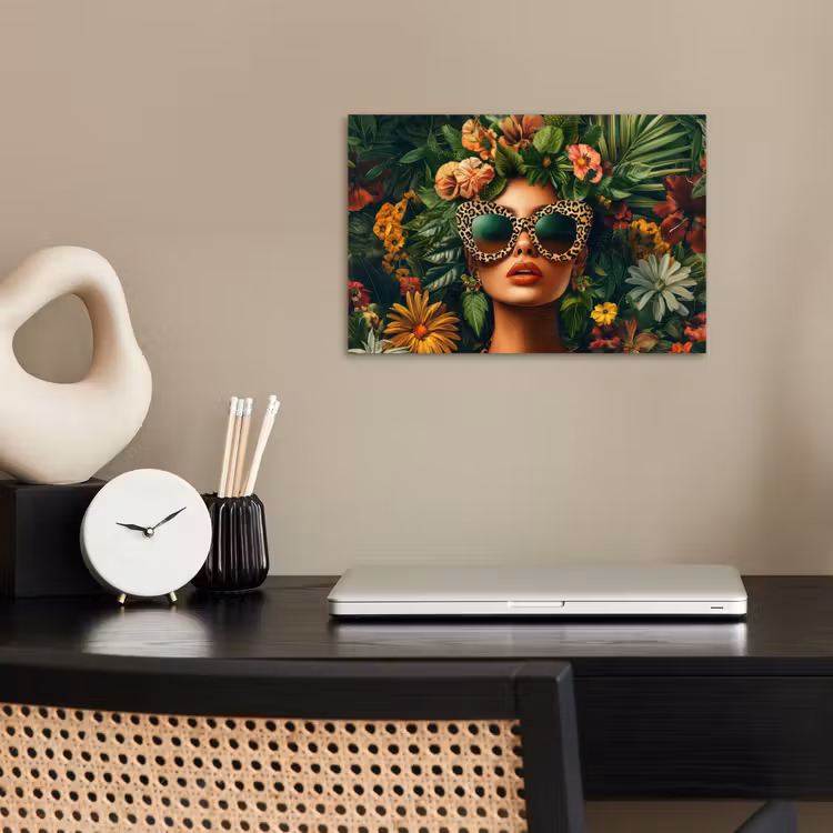 Poster – Vrouw - Panterprint - Jungle - Natuur - Luxe — 2