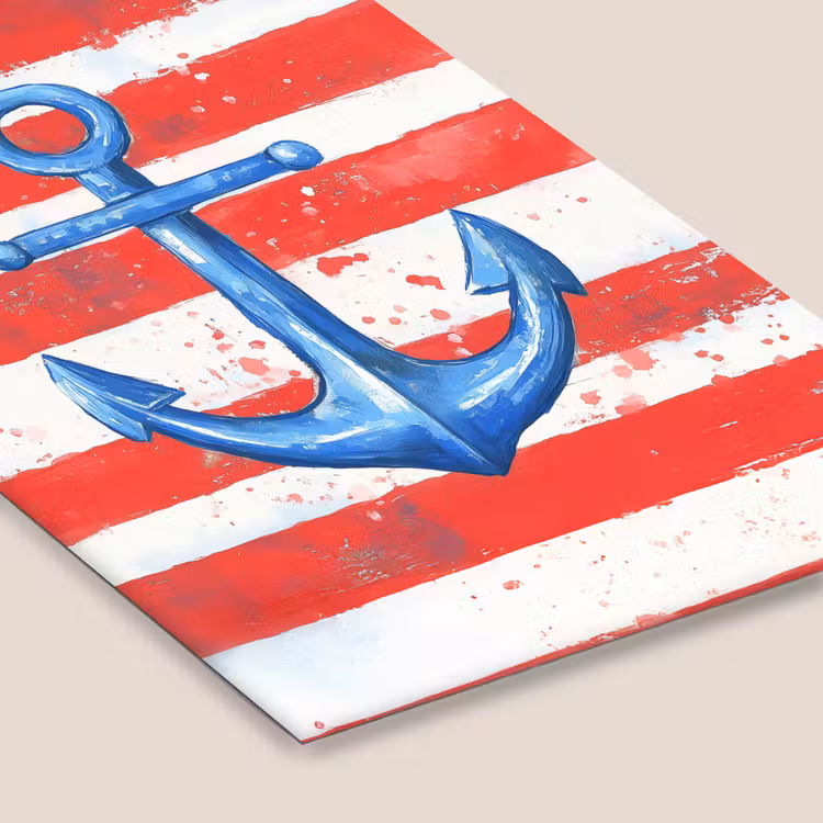 Poster met lijst - Blauw Anker Rode Strepen — 7