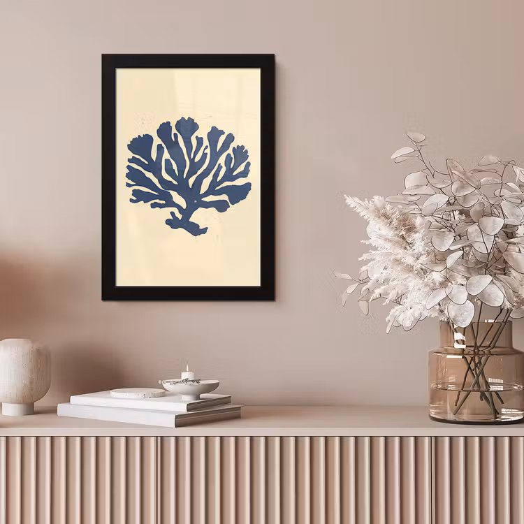 Poster met lijst - Donkerblauw Koraal — 5