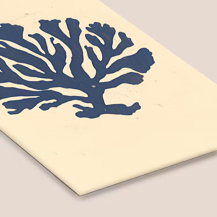Poster met lijst - Donkerblauw Koraal — 7
