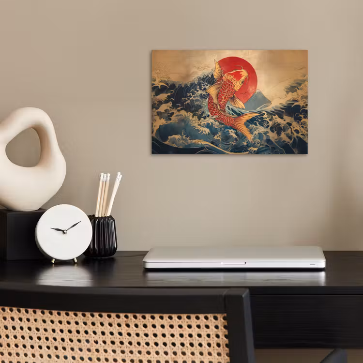 Poster – Koi Karper Golven Japans — 2
