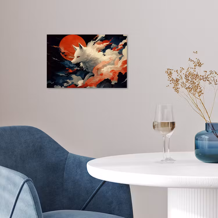 Poster – Witte Vos Japanse Stijl — 4