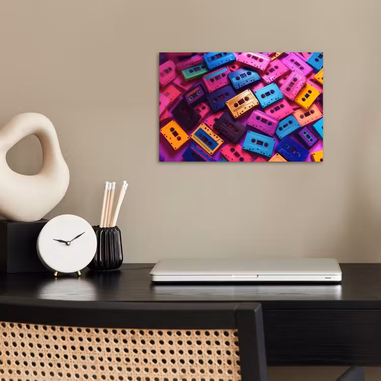 Poster – Cassetteband - Kleurrijk - Energiek — 2