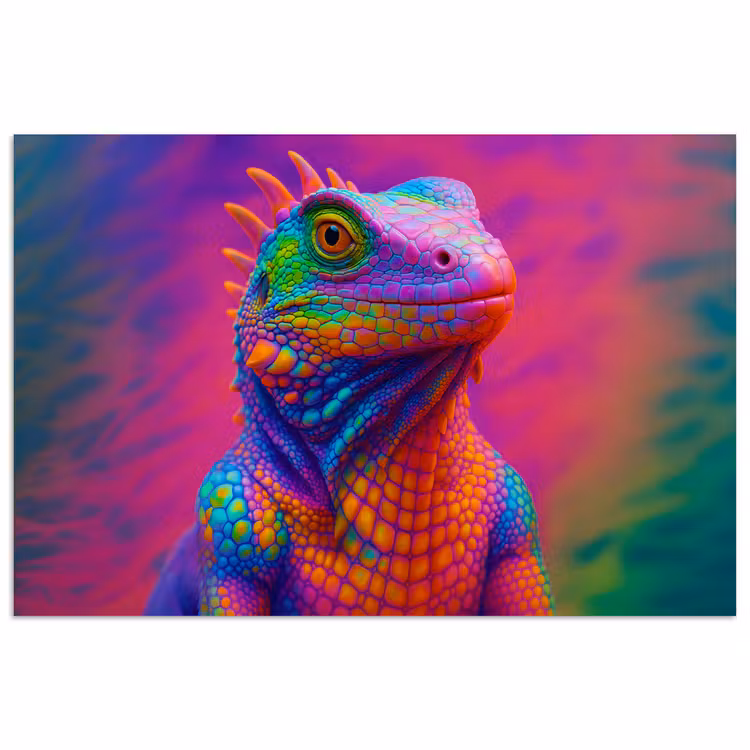 Poster – Kameleon - Dieren - Neon - Kleur — 1