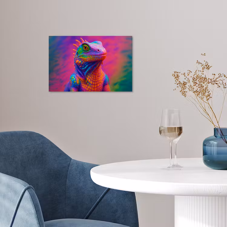 Poster – Kameleon - Dieren - Neon - Kleur — 4