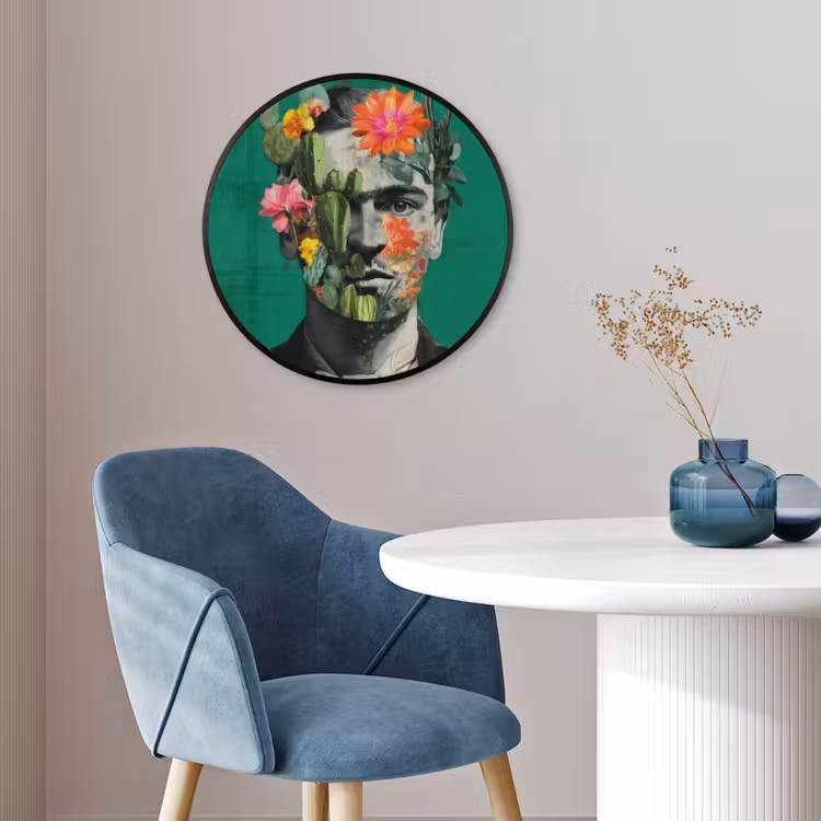 Ronde fotolijst - Man - Planten - Groen — 4