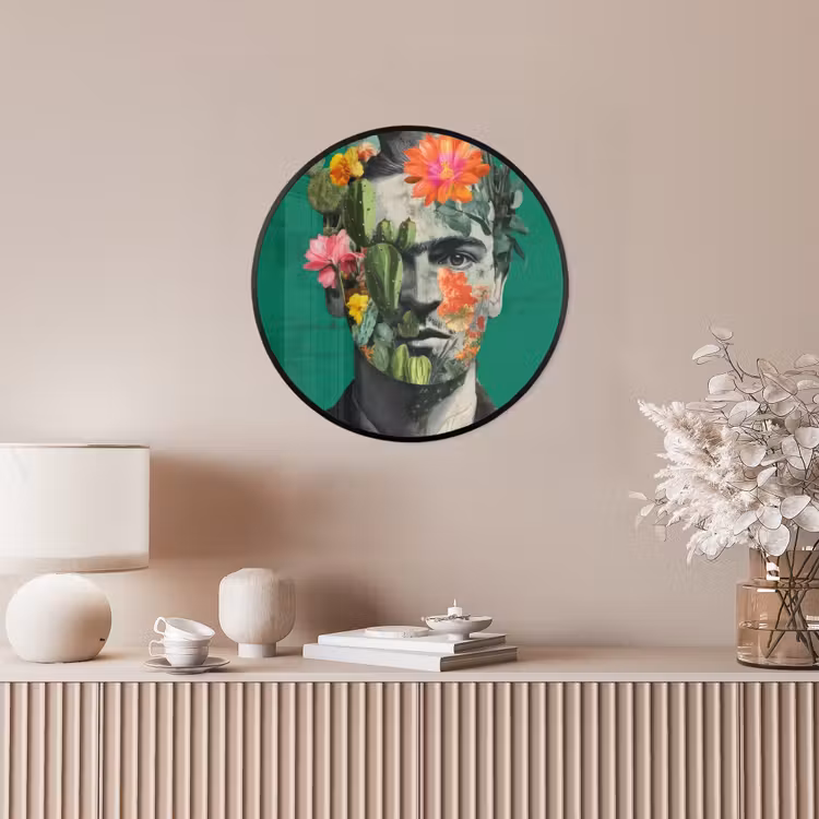 Ronde fotolijst - Man - Planten - Groen — 5
