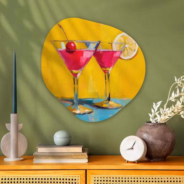 Organisch schilderij - Glas - Glazen - Cocktail - Citroen - Kers — 2