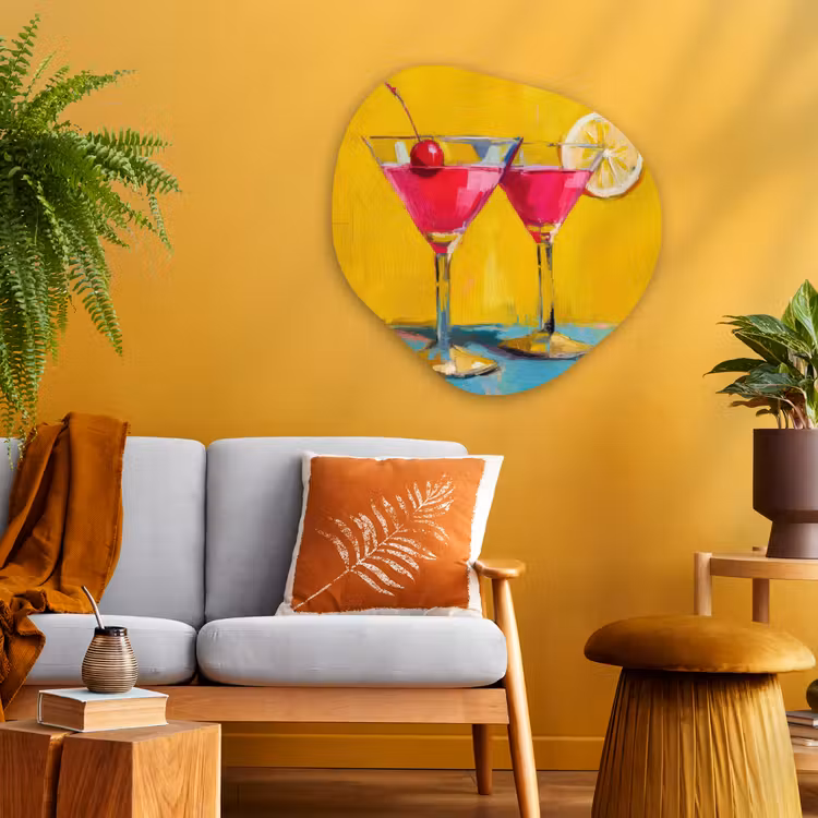 Organisch schilderij - Glas - Glazen - Cocktail - Citroen - Kers — 3