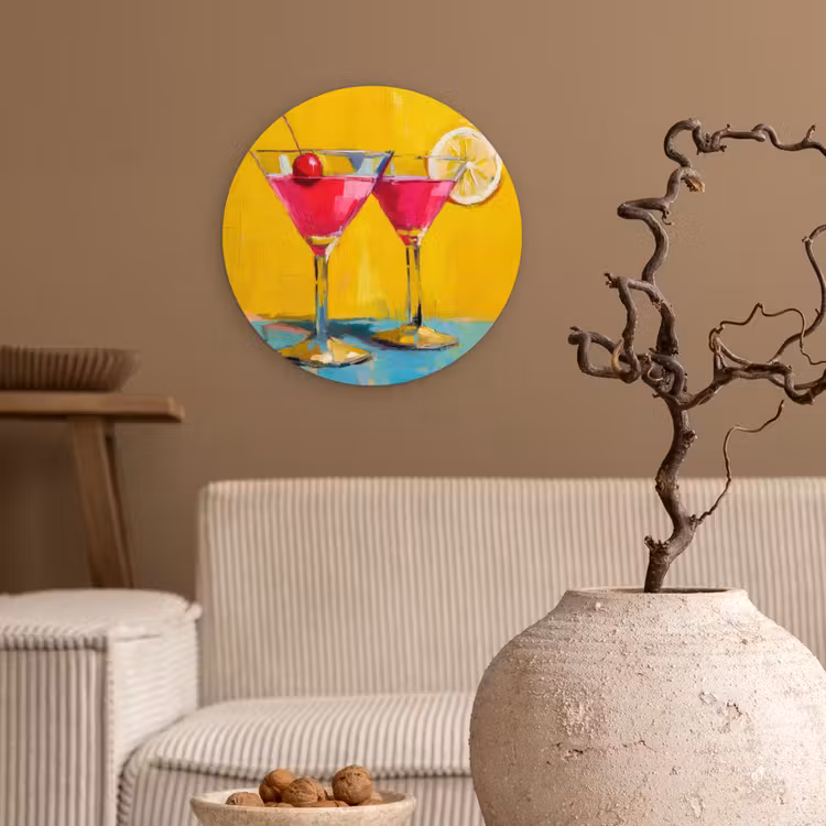 Muurcirkel glas - Glazen - Cocktail - Citroen - Kers — 2