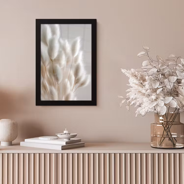 Poster met lijst - Pluimen - Beige - Minimalistisch — 5