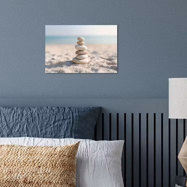 Poster – Stenen - Stapel - Zand - Zee — 3