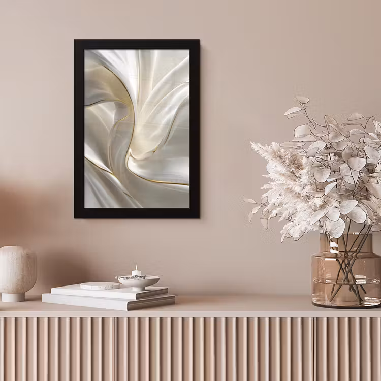 Poster met lijst - Stof - Plooien - Goud — 5