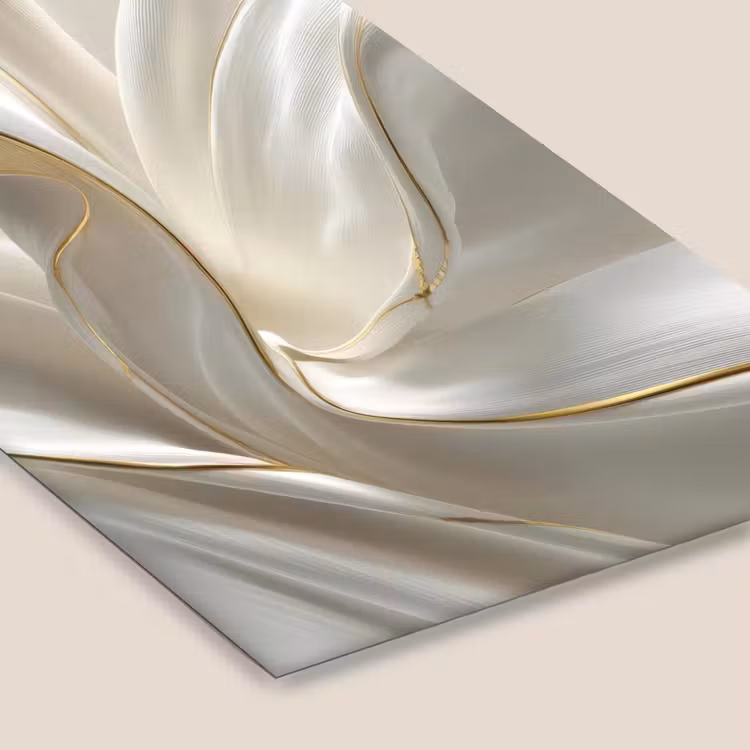 Poster met lijst - Stof - Plooien - Goud — 7