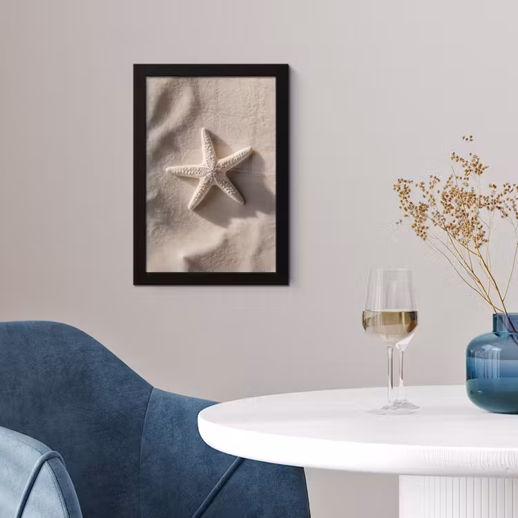 Poster met lijst - Strand - Zeester - Zand - Beige — 4