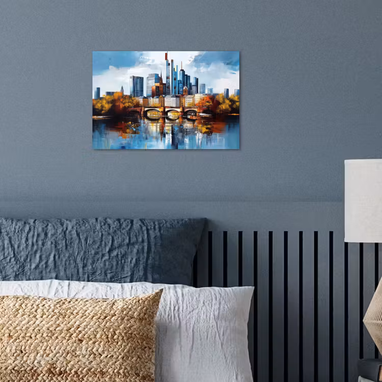 Poster – Bomen Frankfurt- Stad - Skyline - Brug — 3