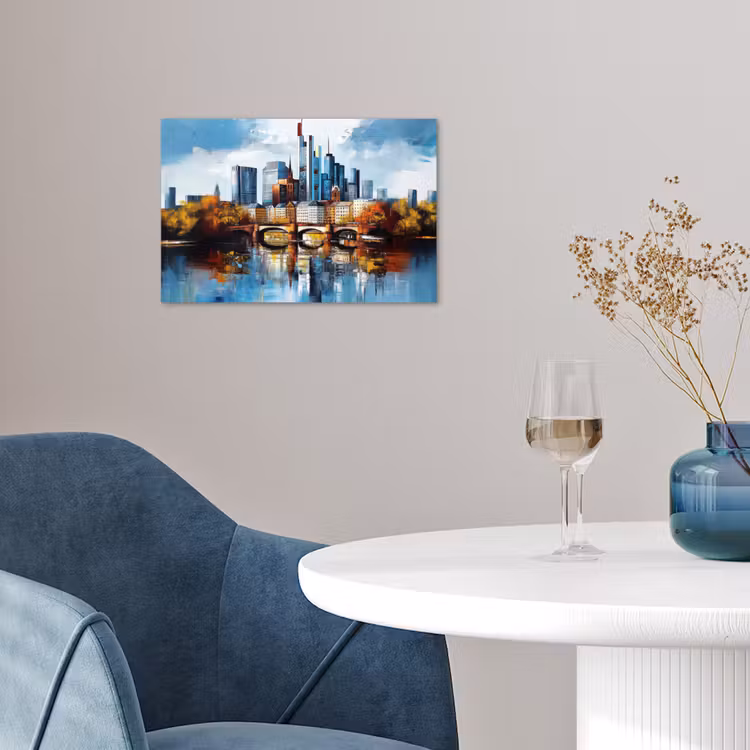 Poster – Bomen Frankfurt- Stad - Skyline - Brug — 4