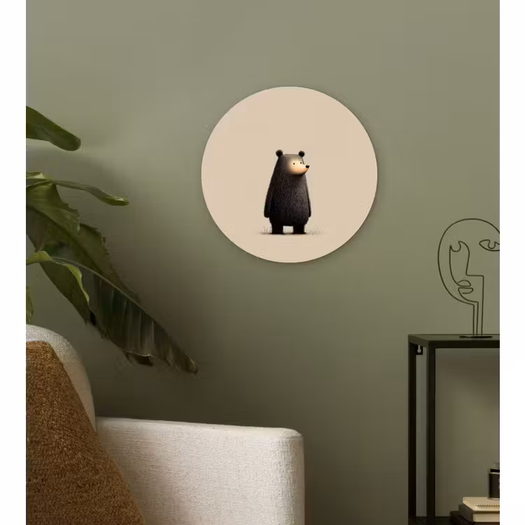 Muurcirkel glas - Beer - Donkerbruin - Minimalistisch — 3