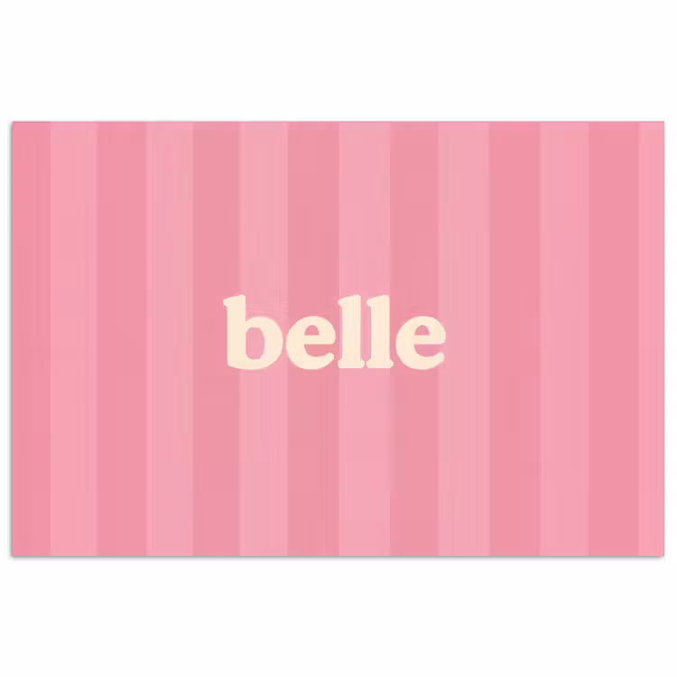 Poster – Roze - Gestreept - Belle — 1