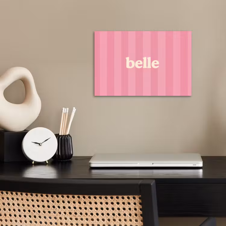 Poster – Roze - Gestreept - Belle — 2